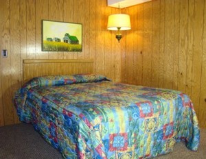 1 bedroom Chalet bedroom with queen sized bed s             